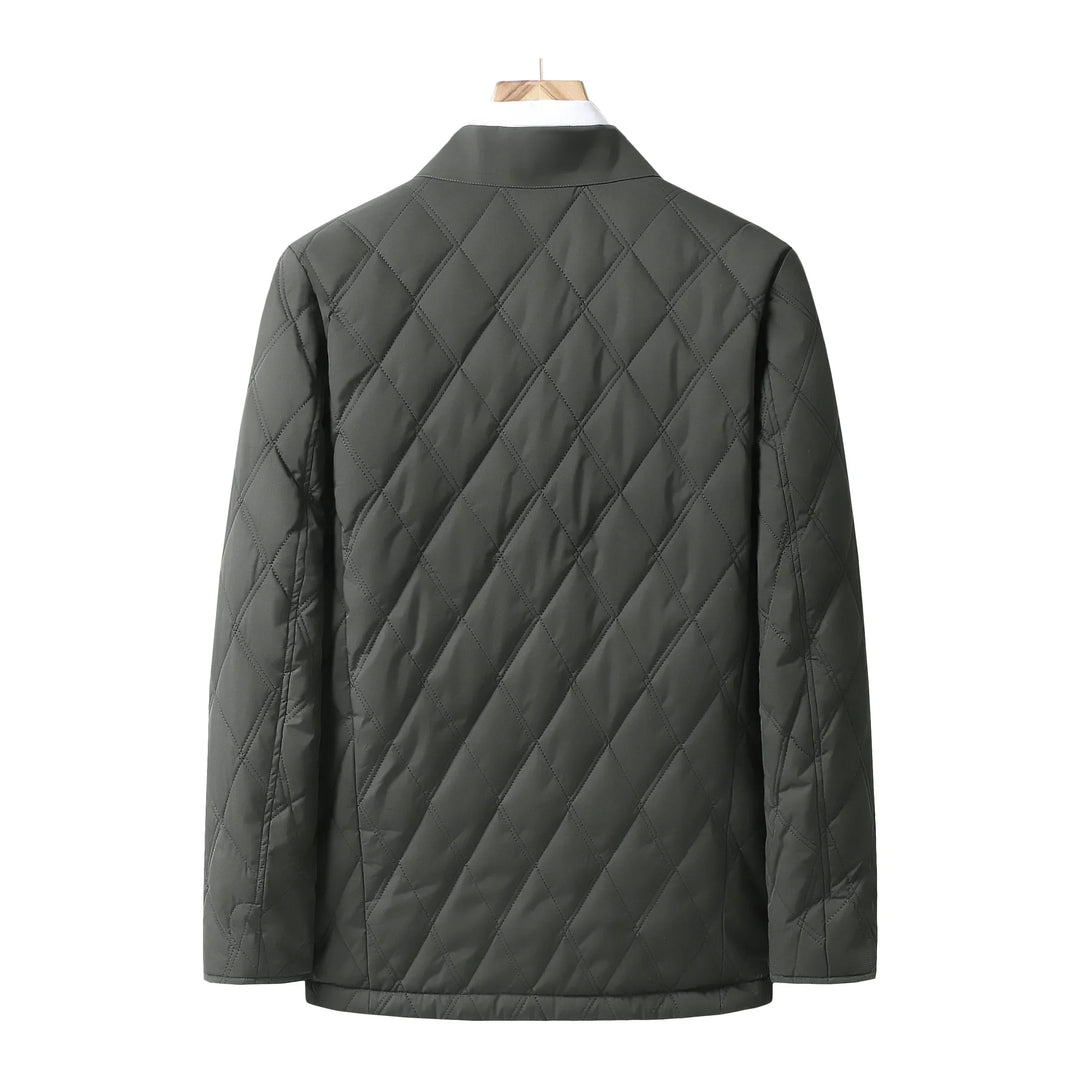 Blue men's stylish waterproof jacket, ideal for autumn, winter, and everyday outerwear.