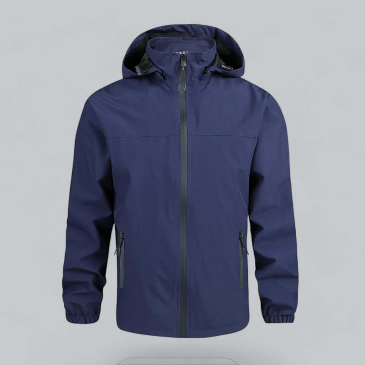 Men's waterproof windproof jacket for ultimate outdoor weather protection. Lightweight men's rain jacket.