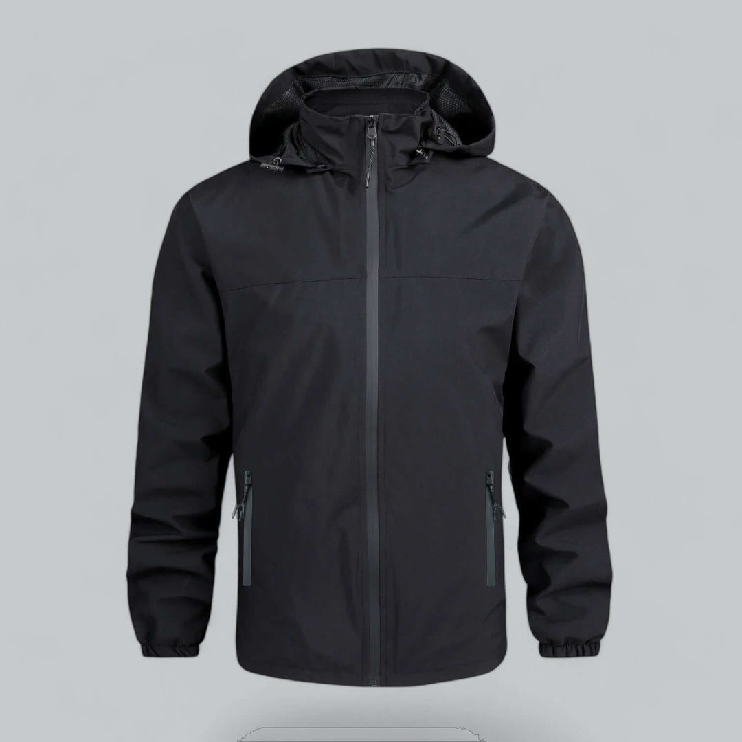 Modern men's fashion jacket, windproof & waterproof, offering sleek style for urban and active outdoor use.