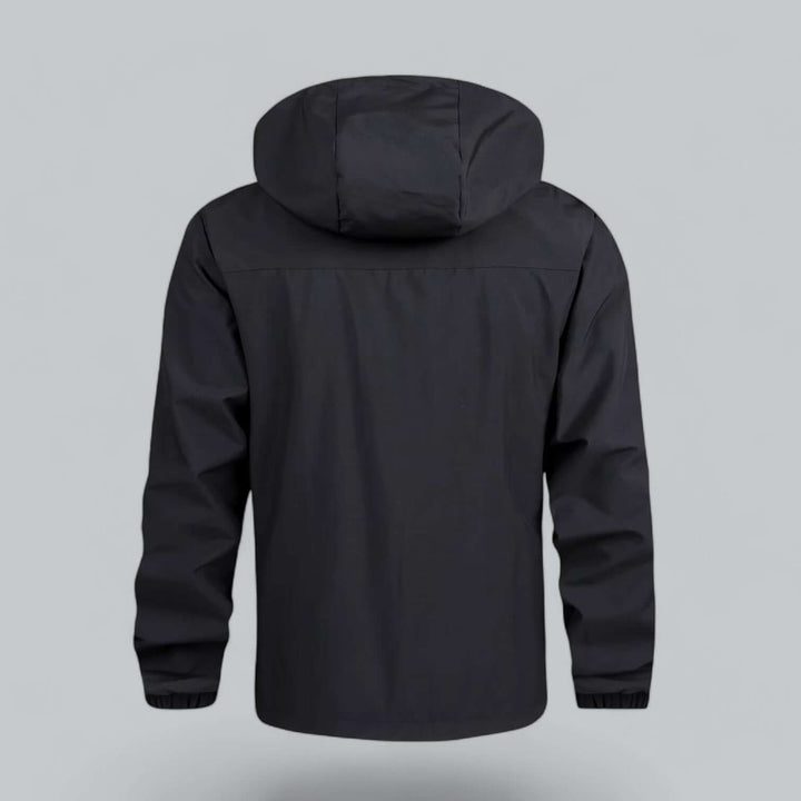 Versatile men's all-weather jacket: lightweight, windproof, waterproof, with a practical detachable hood.