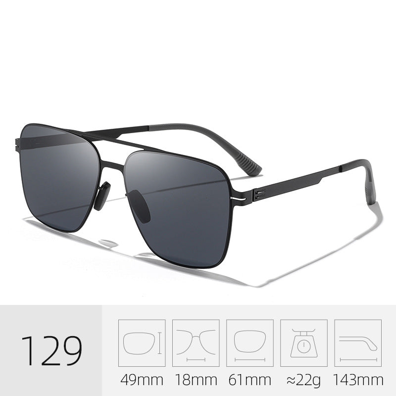 Comfortable men's wide frame polarized sunglasses, excellent glare reduction and UV protection for daily wear.