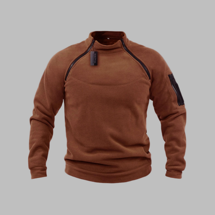 Men's windproof fleece sweater, perfect for autumn outdoor adventures & activewear.