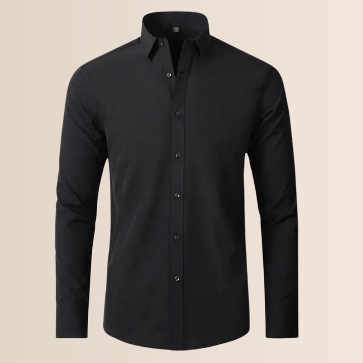 Stylish long-sleeve men's business shirt, perfect for office, formal wear, or smart-casual events.