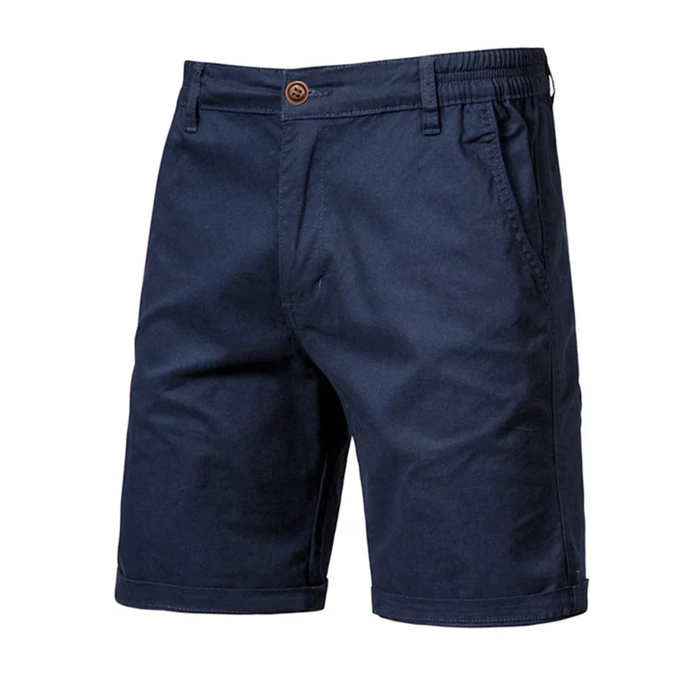 Wyatt men's smart casual chino shorts, featuring a relaxed fit & modern tailored design for summer comfort.