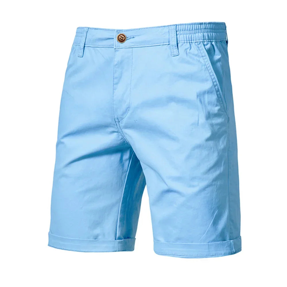Men's Wyatt Chino Shorts, tailored for summer. A smart casual essential for comfortable, versatile warm-weather wear.
