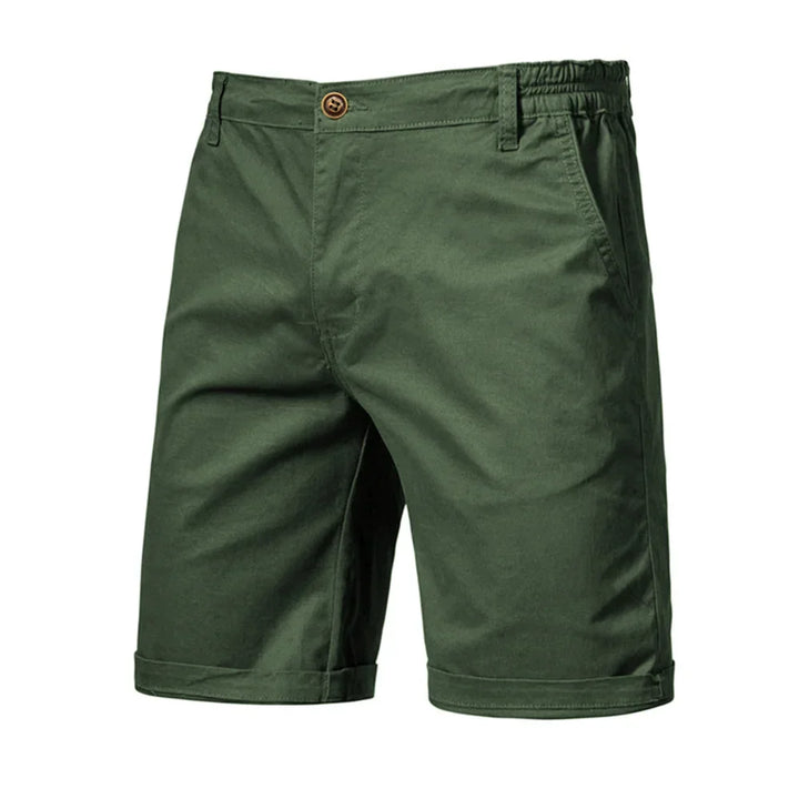 Effortless men's summer chino shorts. Smart casual design for versatile, comfortable warm-weather everyday wear.