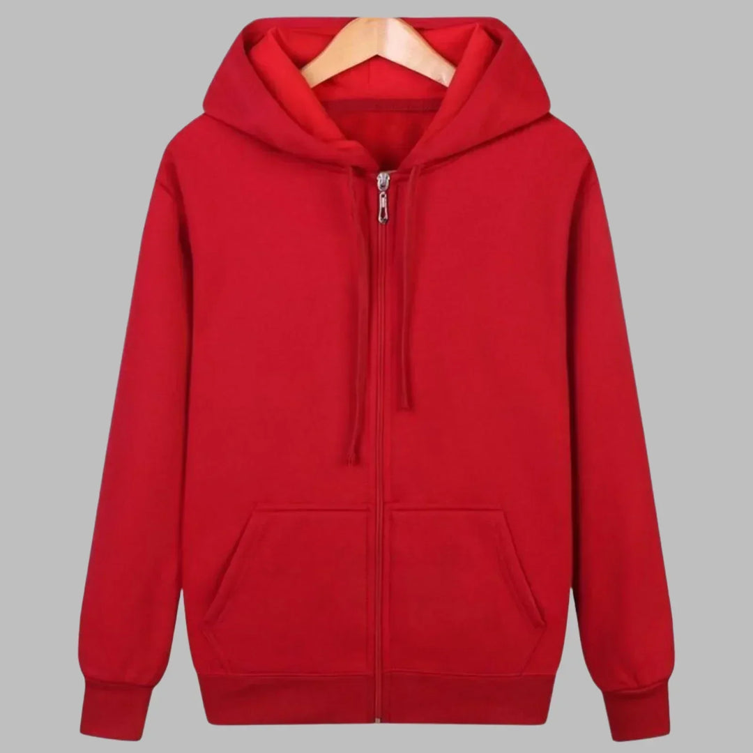Stylish men's zip-up hoodie for streetwear, gym, or everyday casual wear. A comfortable & versatile outerwear layer.