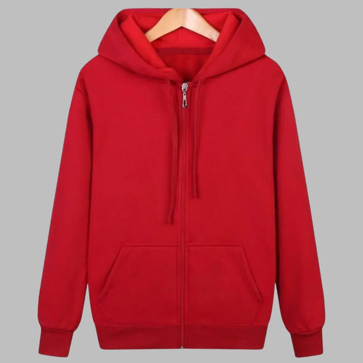 Stylish men's zip-up hoodie for streetwear, gym, or everyday casual wear. A comfortable & versatile outerwear layer.