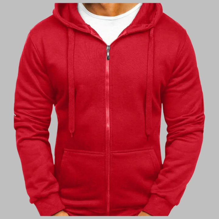 Effortless style with this men's zip-up hoodie. A comfortable & modern outerwear piece for all casual occasions.