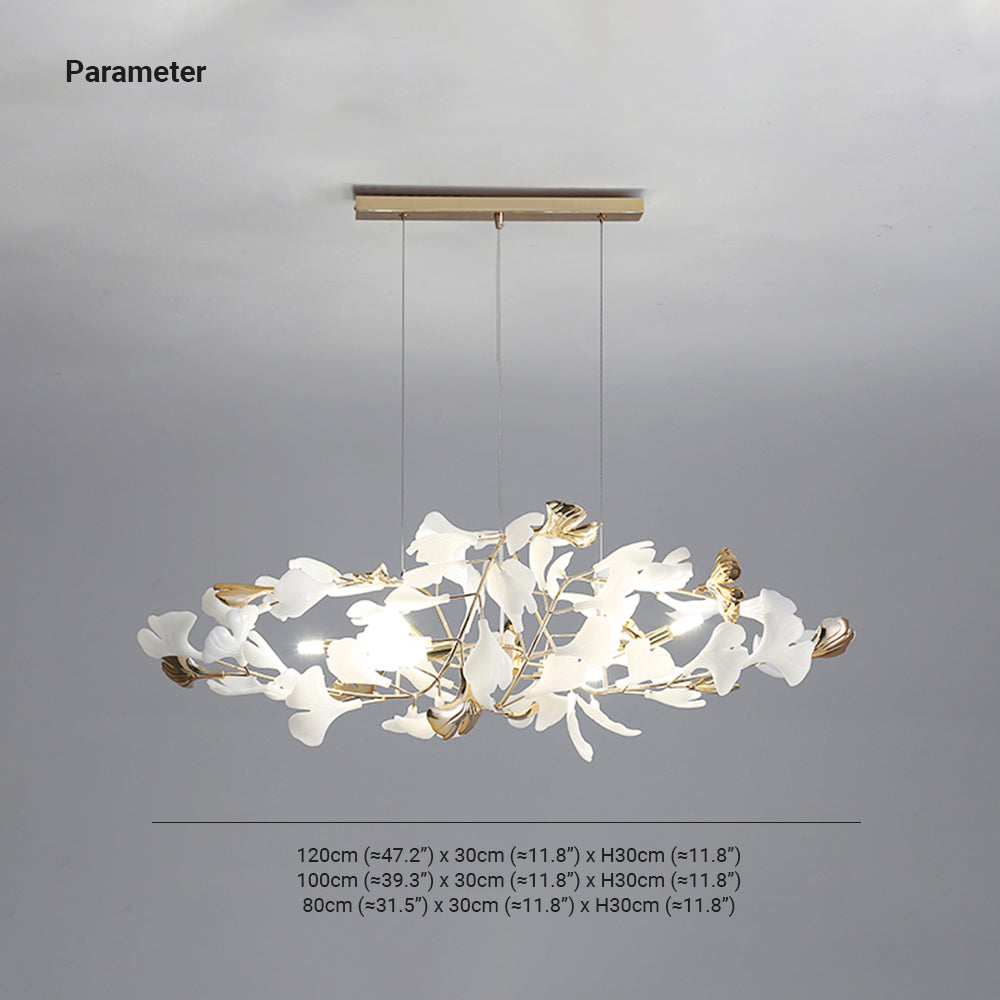 Unique Merrlian sculptural LED lighting, gold & white modern ceiling fixture for homes.