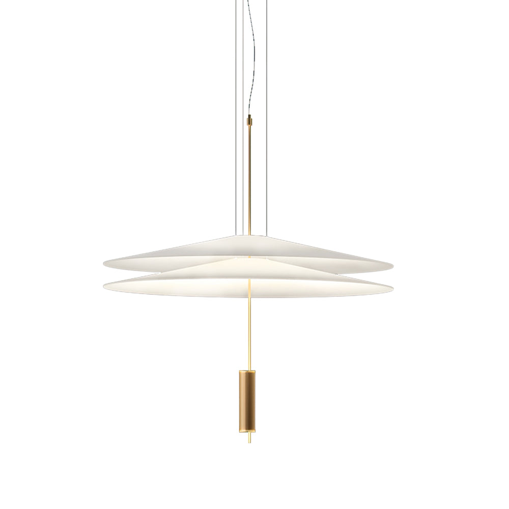 Merru Modern Sculptural Disc LED Pendant Light, perfect for contemporary dining rooms.