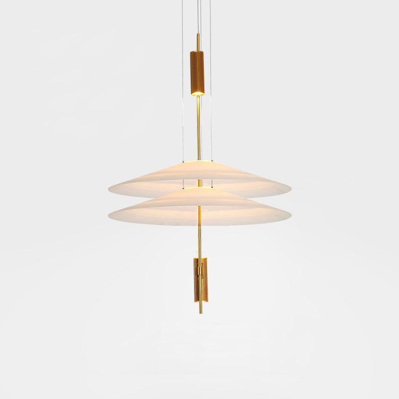 Stylish Merru LED pendant, disc design in black, perfect for a minimalist kitchen.