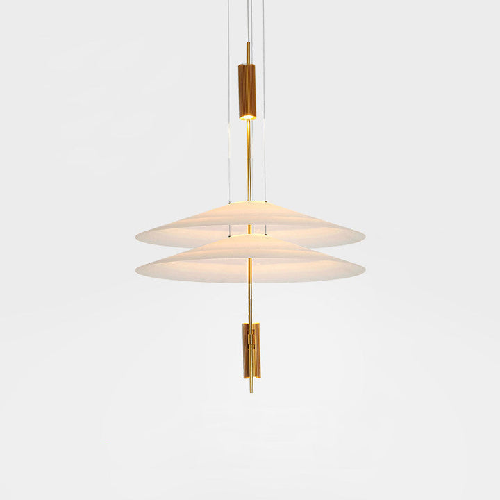 Stylish Merru LED pendant, disc design in black, perfect for a minimalist kitchen.