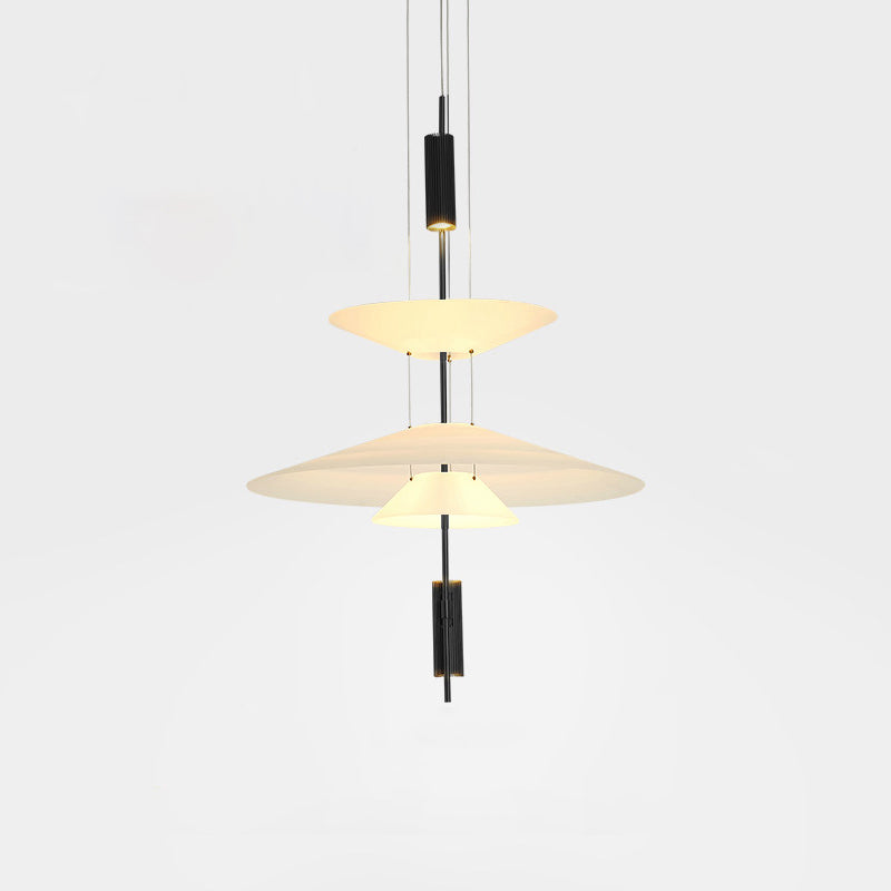 Elegant Merru gold LED disc pendant, offering focused task lighting for islands.