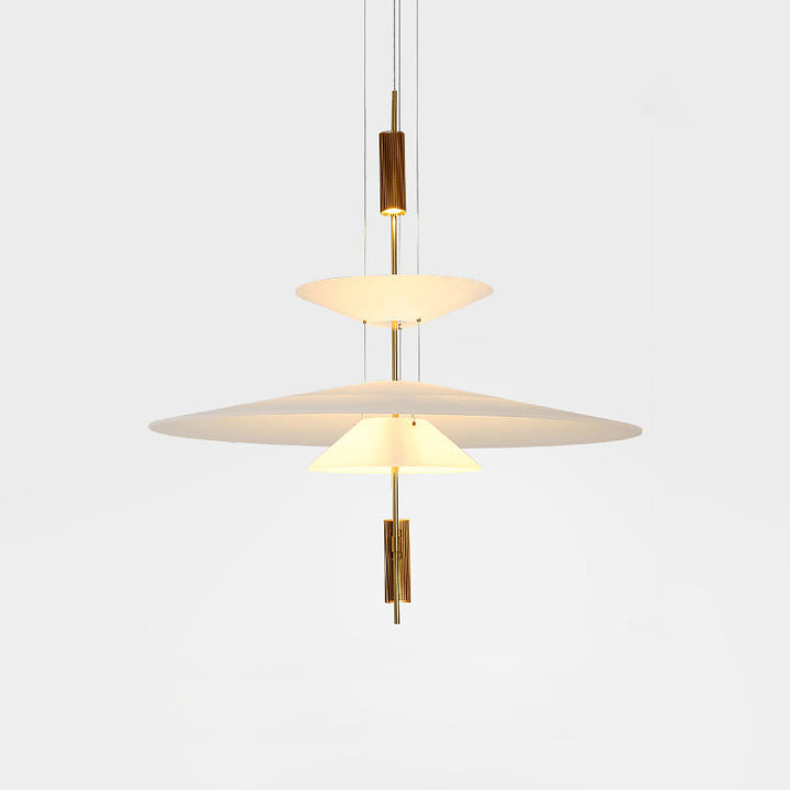 Merru modern sculptural disc LED light, providing soft, ambient illumination.