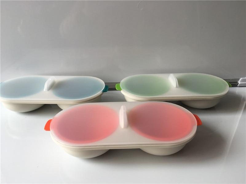 Colorful silicone microwave egg poacher for quick & easy cooking. Perfect kitchen gadget for breakfast.