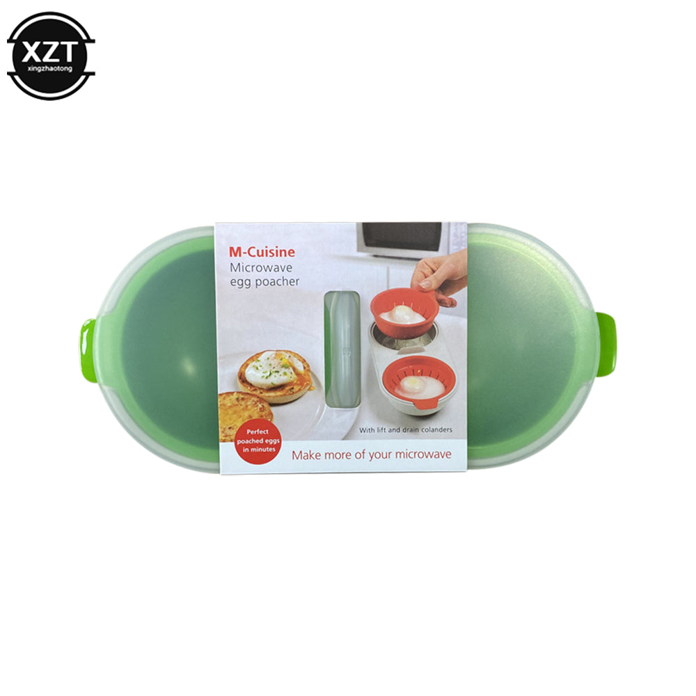 Durable silicone microwave egg poacher, a kitchen gadget for fast, healthy, and easy poached eggs.