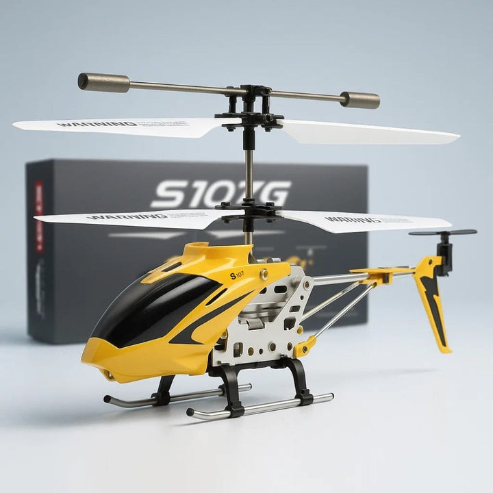 Durable mini remote control helicopter for indoor & outdoor flying fun. Features stable gyro technology.