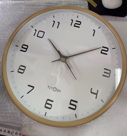Stylish Nordic minimalist wooden wall clock, a silent and elegant addition to modern home decor.