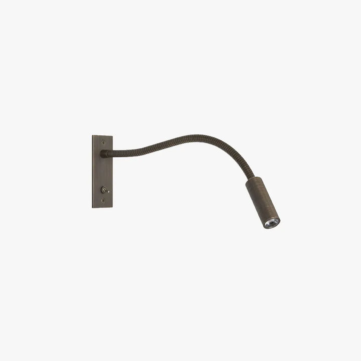 Minimalist LED reading wall lamp with adjustable spotlight, perfect for bedroom or living room decor.