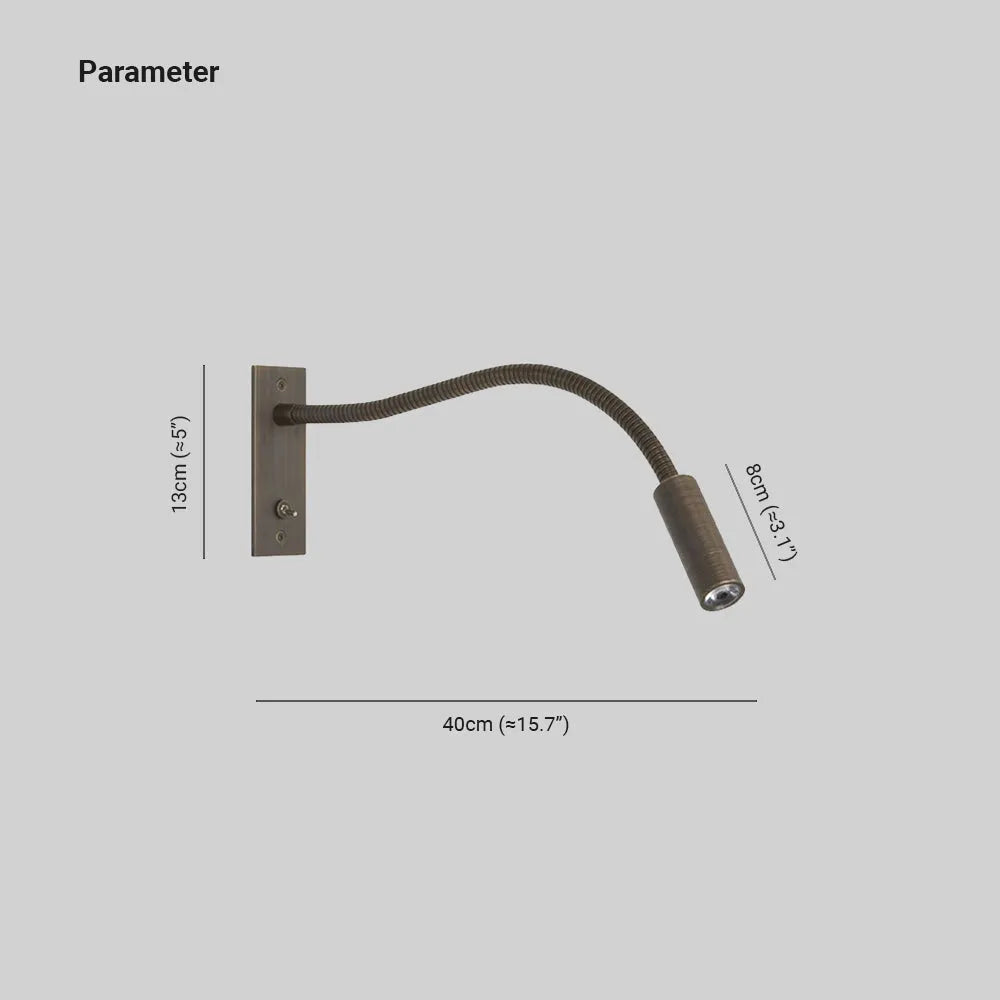 Adjustable LED reading spotlight in a minimalist black metal finish, modern indoor wall lamp for homes.
