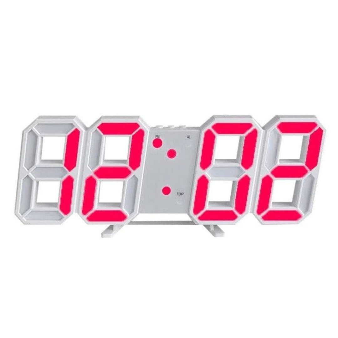 Innovative smart LED wall clock featuring a minimalist aesthetic and adaptive 3D digital time display.