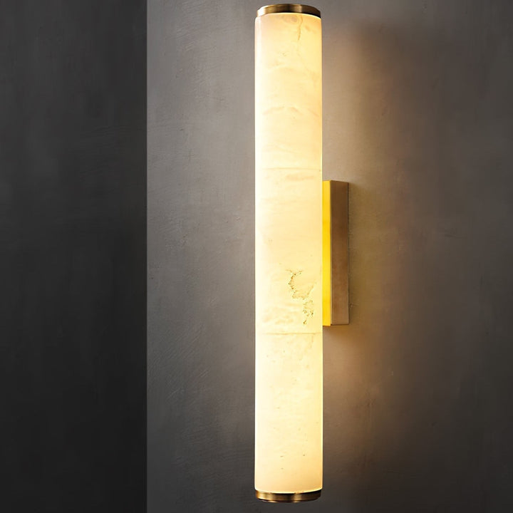 Elegant warm white LED wall sconce. Modern minimalist design for sophisticated indoor lighting.