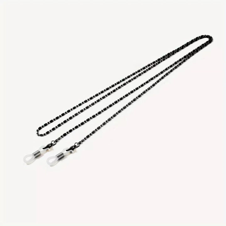 Modern gold-tone glasses chain, a minimalist accessory for both eyeglasses and shades.