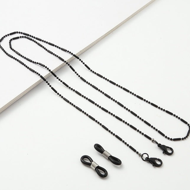 Versatile silver minimalist eyewear holder, a practical & fashionable neck strap.