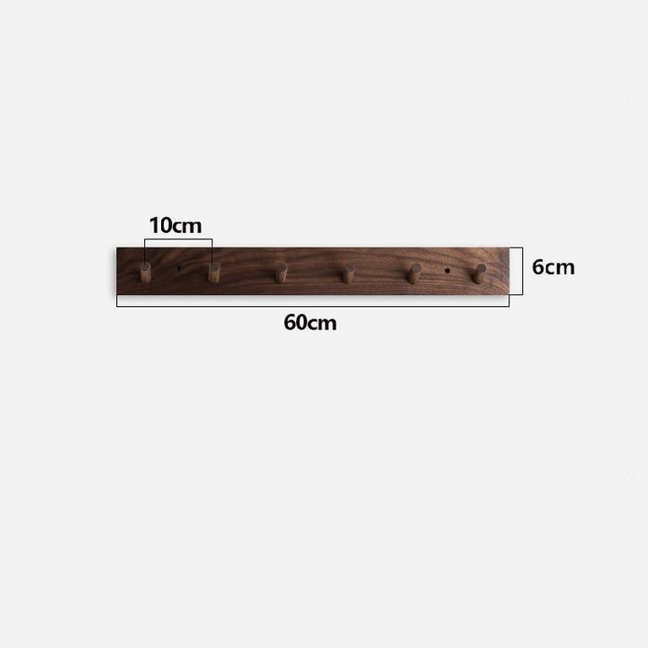 Contemporary minimalist wall coat rack for home organization. Natural wood, Zen design & space-saving entryway solution.