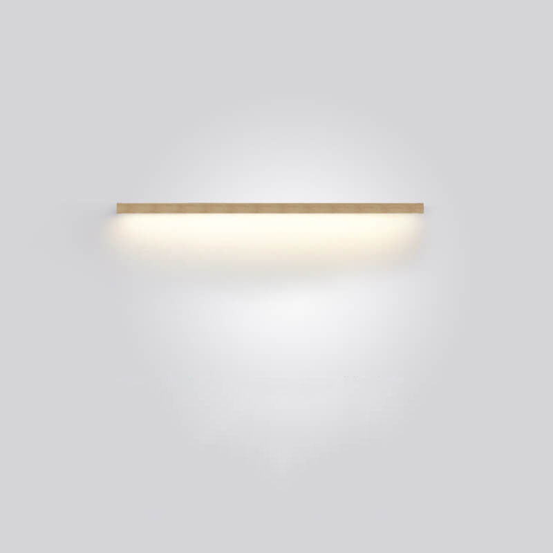 Scandinavian-style wooden wall lamp, offering soft LED light for a calm ambiance.