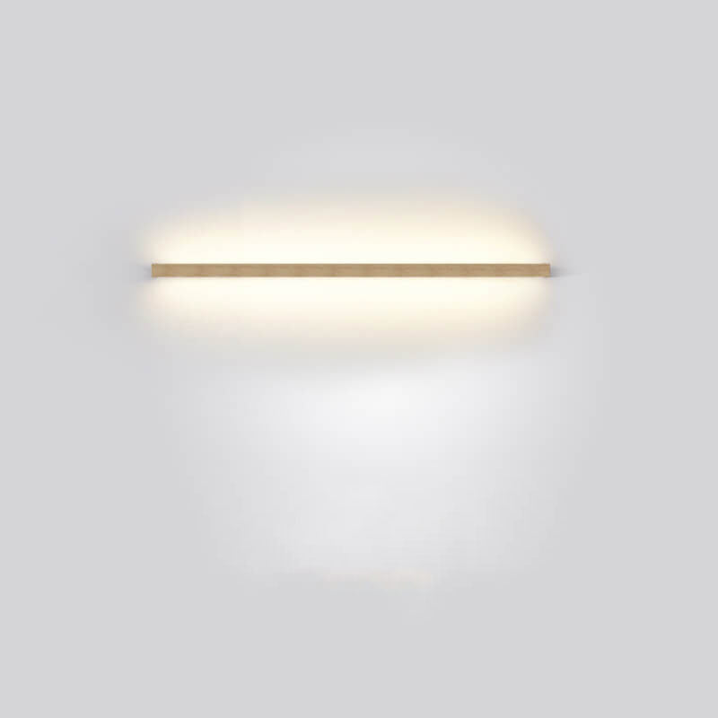 Contemporary wooden wall lamp with integrated LED, perfect for minimalist spaces.