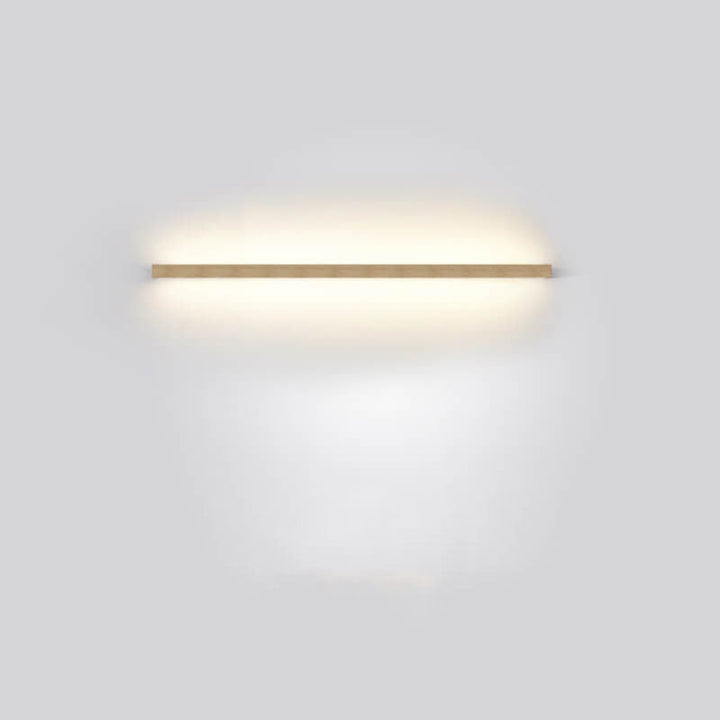 Contemporary wooden wall lamp with integrated LED, perfect for minimalist spaces.