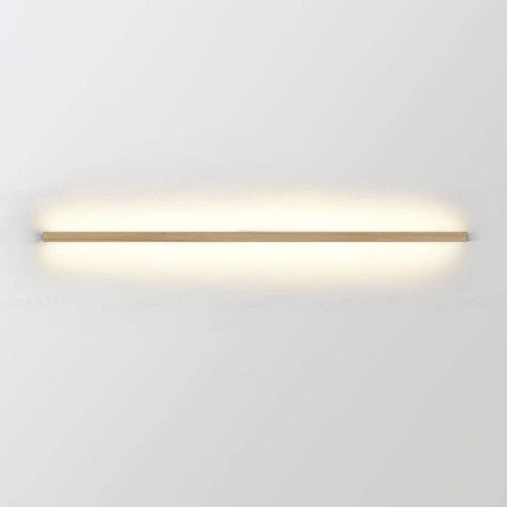 Modern wooden wall lamp, featuring LED lighting for an elegant, minimalist living space.