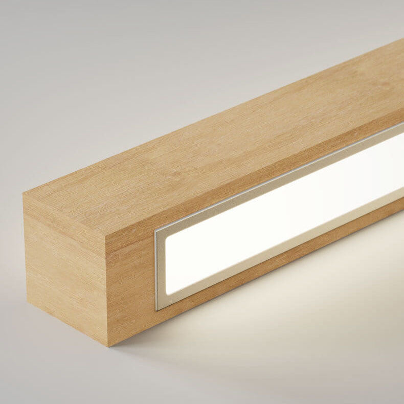 Energy-efficient minimalist wooden wall lamp, ideal for bedroom ambiance.