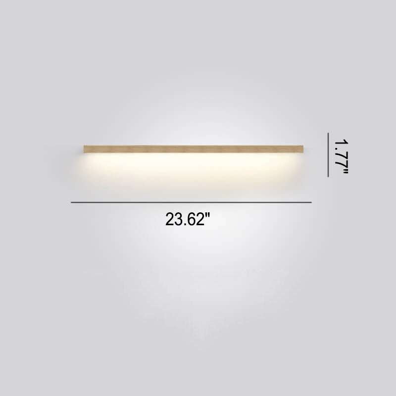 Sleek minimalist wooden wall lamp, perfect for contemporary bedroom lighting.