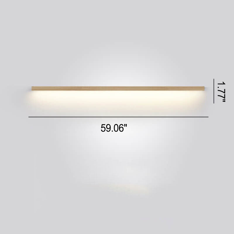 Warm glow wooden wall lamp, a minimalist LED light for inviting home decor.