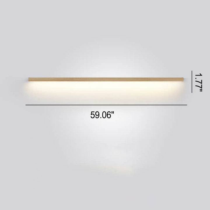 Warm glow wooden wall lamp, a minimalist LED light for inviting home decor.