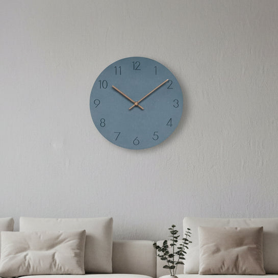 Modern 11.4in Nordic Silent Wood Wall Clock, perfect for minimalist home decor & office accent.