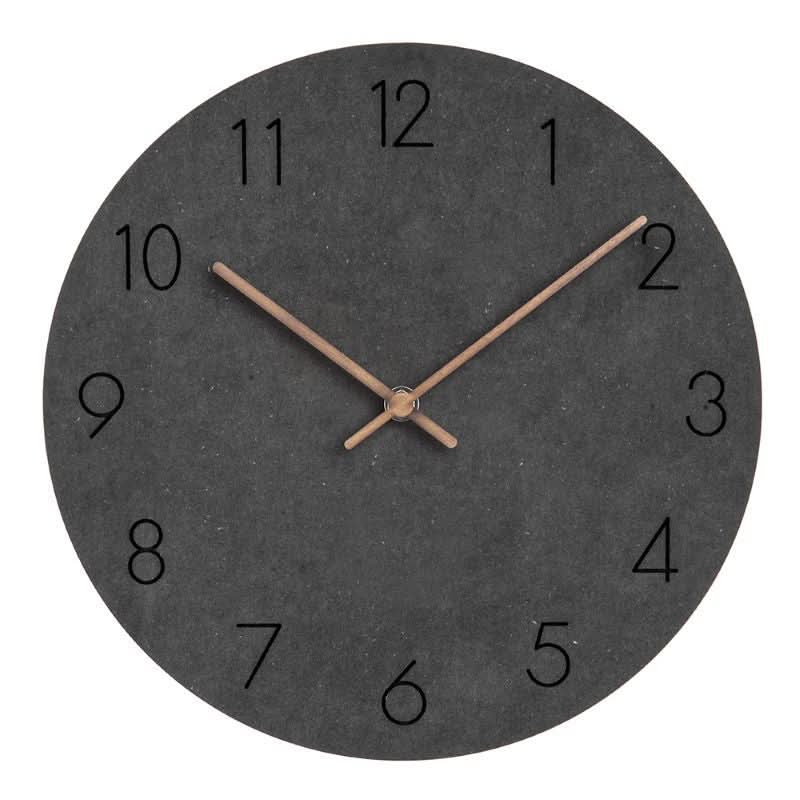 Premium 11.4in Nordic silent wood clock. Modern wall decor that adds a minimalist touch to any room.