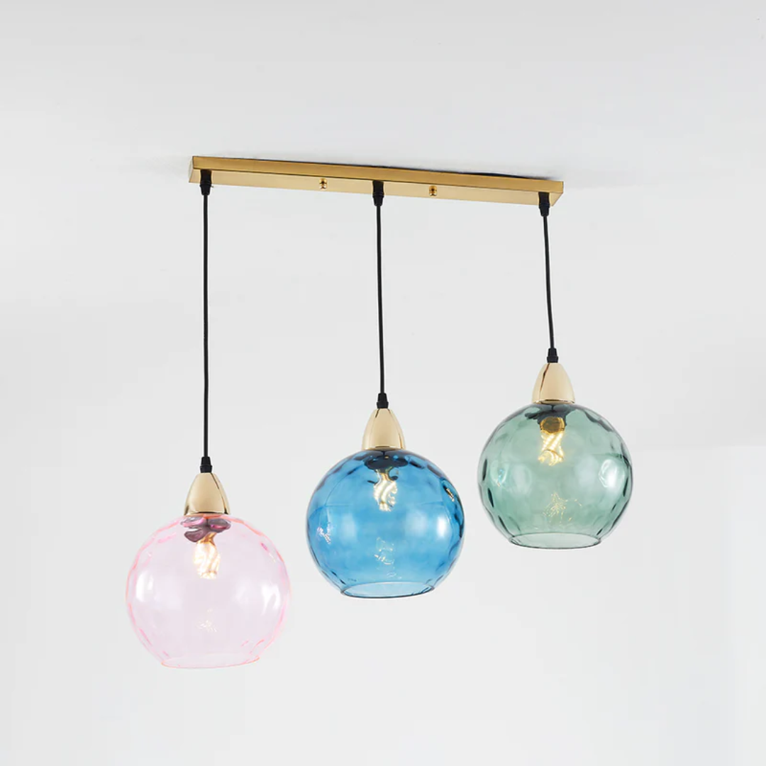 Contemporary cascade pendant lamp, 3-light design, perfect for interiors.