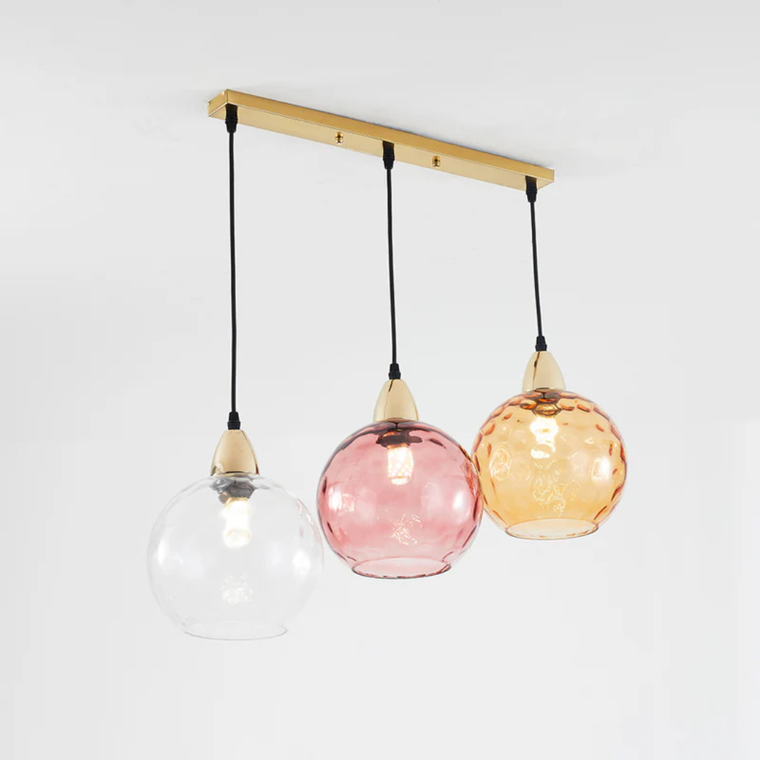 Decorative E27 pendant lamp, 3-light modern style for living areas.