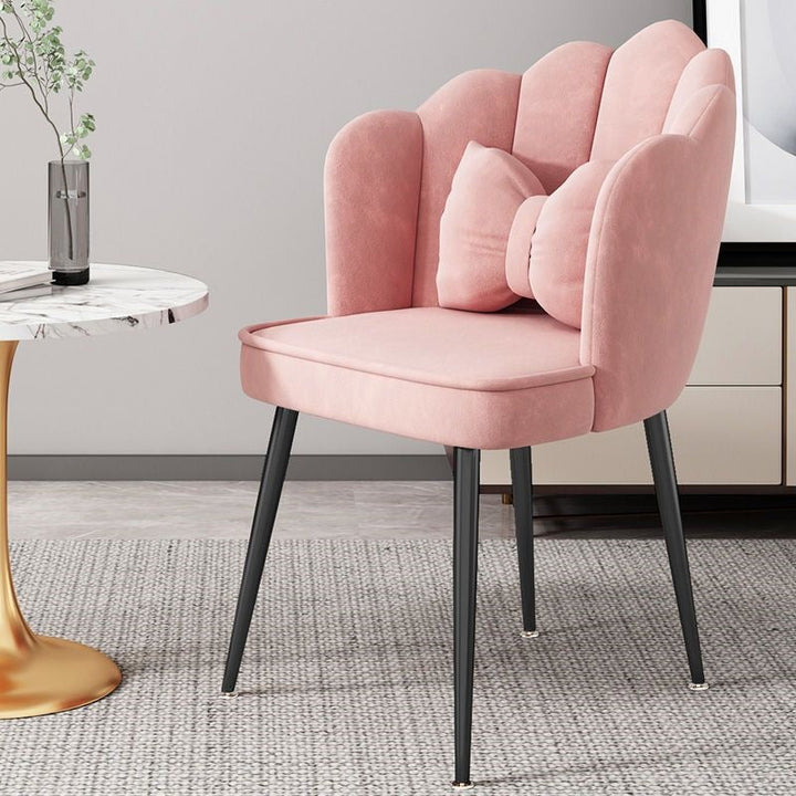 Sleek gold leg accent chair, contemporary style for urban living.