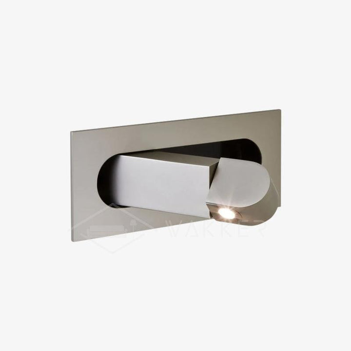 Contemporary LED bedroom wall lamp, adjustable, providing comfortable reading light.