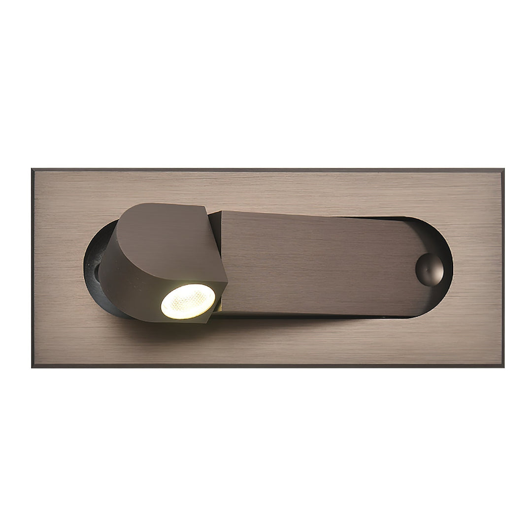 Stylish LED bedside lamp, modern design, wall-mounted, with an adjustable arm.