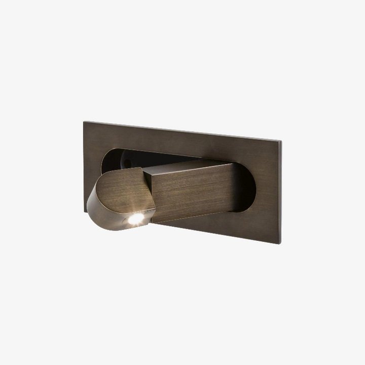 Contemporary adjustable LED wall light for reading; sleek and space-saving.