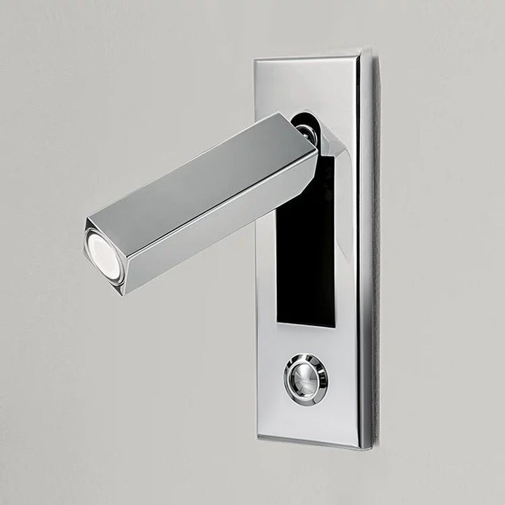Flexible modern LED wall lamp, offers adjustable focused light for contemporary bedrooms.