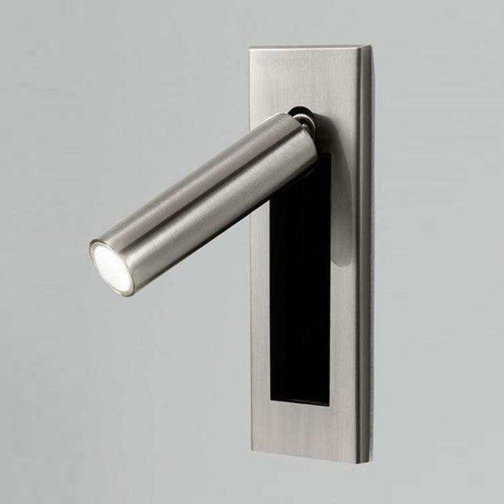 Dimmable LED reading wall light, adjustable arm, perfect for focused illumination by the bed.