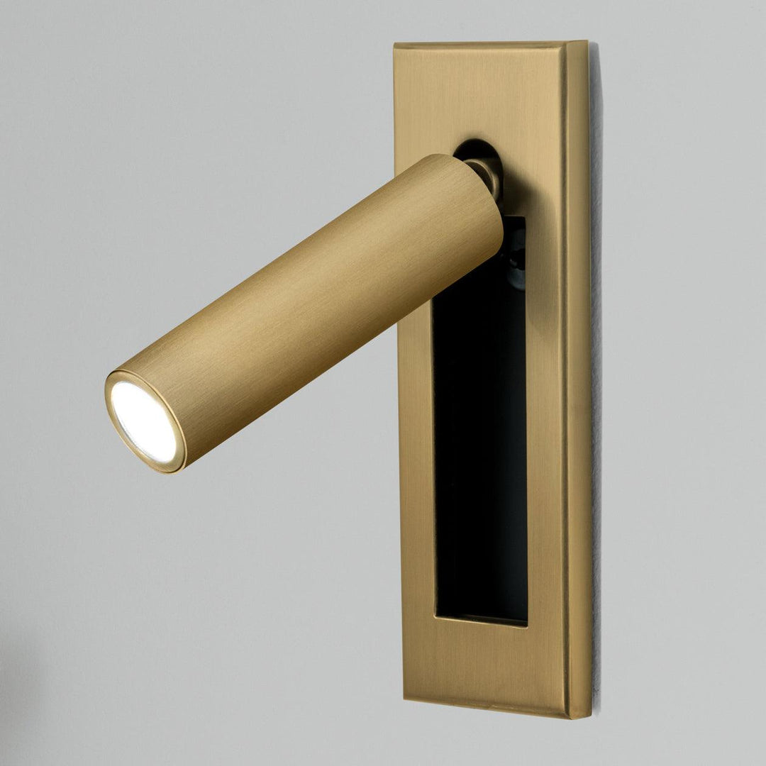 Dimmable adjustable LED wall light, contemporary design for bedside reading & ambiance.