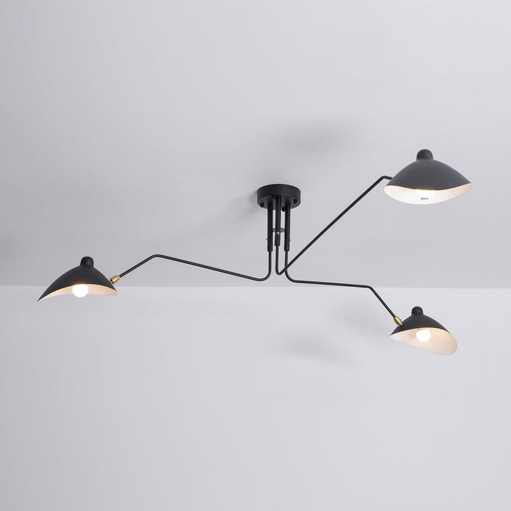 Contemporary adjustable multi-arm ceiling light, ideal for modern dining room decor.